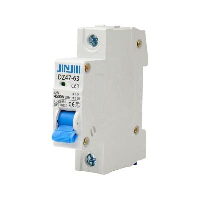 China Wholesale Price Plastic Silver Copper 4500A 6000A High Level MCB Breaking Capacitance Din Rail MCB Manufacturer With CE CCC Mini Circuit Breaker for sale