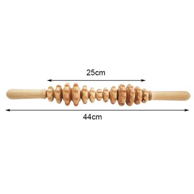 China High Quality Eco-friendly Wooden Massage Tool Wooden Roller Therapy Hourglass Shape Sturdy Roller for sale