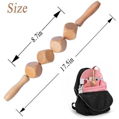 China Wooden Body Roller Eco - Friendly Wood Roller Anti Cellulite for sale