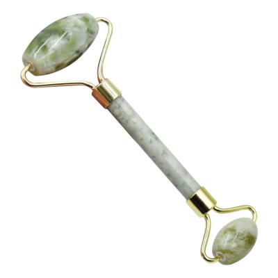 China Light Green Jade Roller Xiuyan Jade Facial Stone Roller Jade Roller Private Label Face Guasha for sale