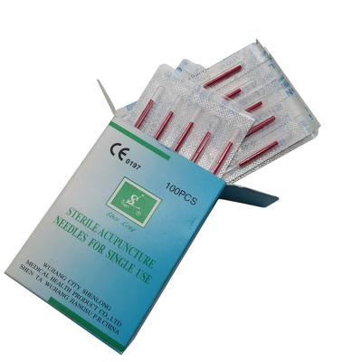 China High Quality Disposable Sterile Needles 100pcs/box Shenlong Brand Body Acupuncture Plastic Handle Needle for sale