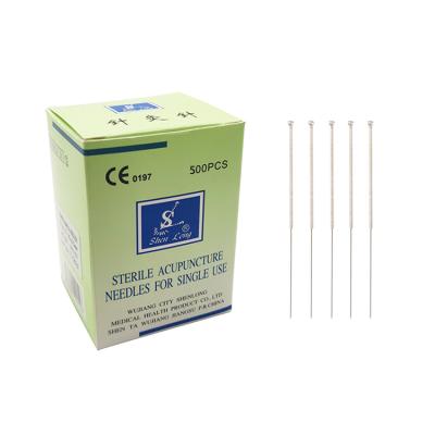 China High Quality Body Shenlong Brand Acupuncture Needles 500pcs Disposable Sterile Silver Handle Needles for sale