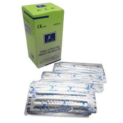 China Hot Selling Body Acupuncture Needle 100pcs/box Shen Long Single Use Silver Needles For Acupuncture for sale