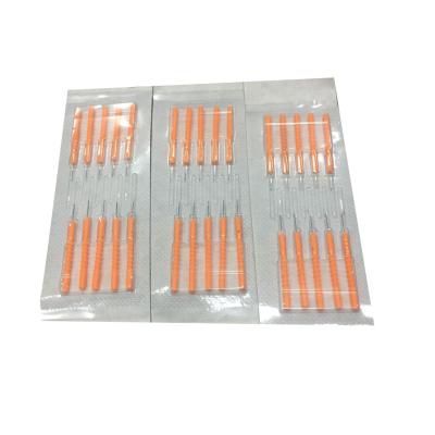 China Eco - Friendly Plastic Handle Drug Treatment Acupuncture Needles / Detox Needles for sale