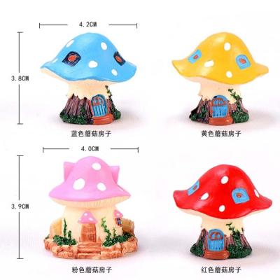 China Colorful Mushroom Europe Home Statues Figurines Fairy Garden Accessories Miniature for sale