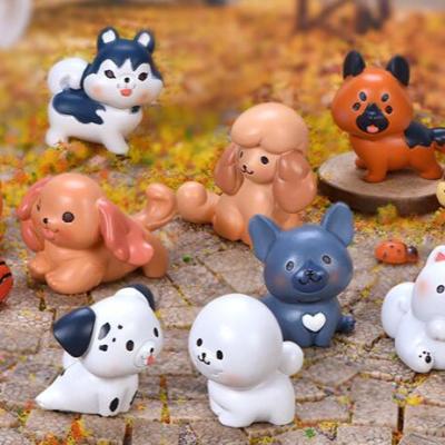 China Mini Figurine Labrador Dog Creative D Animal Statue In Europe Garden Sculpture Resin for sale