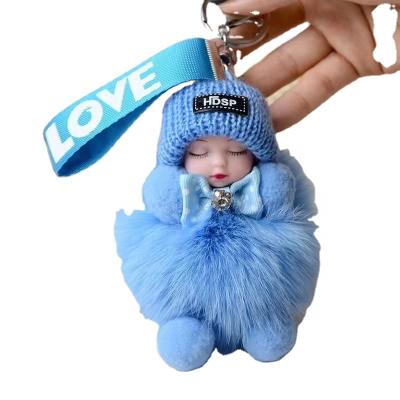 China Plush Baby - Cute Plush Doll Fluffy Ball Wallet Bow Tie Key Chain Fashion Pendant Comfortable Gift for sale