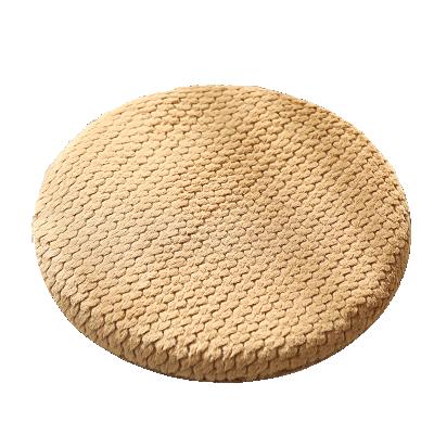 China Pure Color Memory Style Memory Cotton Plush Chair Cushion Single Size Ottoman Futon Back Tatami Mat for sale