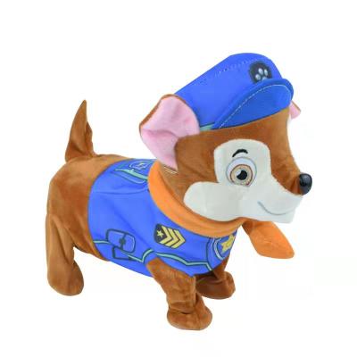 China Standing Plush Dog Patrol Plush Toy Plush With Stitched Detailing Sing Dance Shake Dog Plush Toy for sale