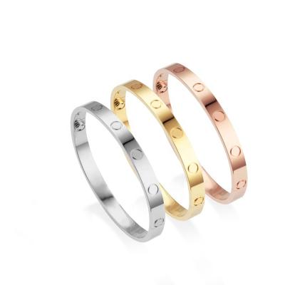 China 316L Stainless Steel Jewelry Stainless Steel Bracelet 316L Screw Bangle Classic Women's Hiphop Fashion Jewelry for sale