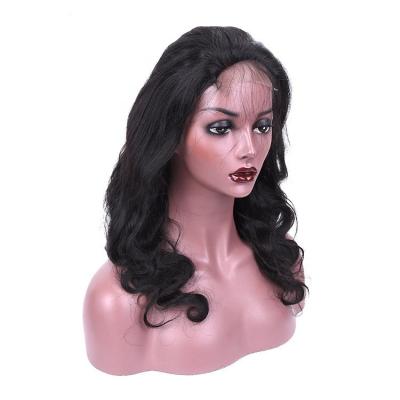 China Body Wave 100% Virgin Peruvian Human Hair Unprocessed Color 4x4 Closure Wig Natural Black Body Wave for sale