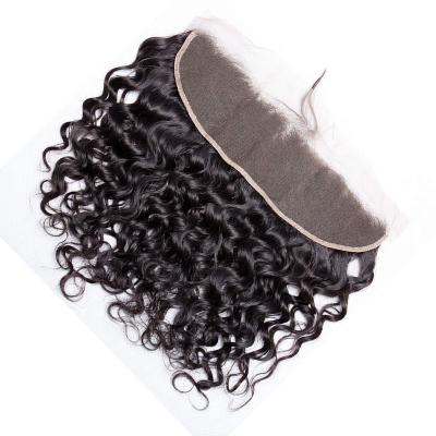 China Raw Virgin Human Hair 13x4 Lace Frontal Sheer Swiss Water Wave Lace Frontal Headband for sale