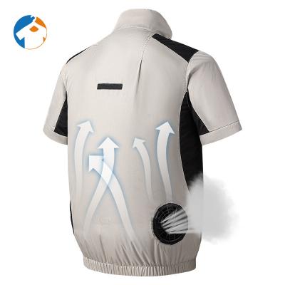 China Summer Air Condition Suit Vest USB Smart Construction Work Fan Clothing Air Conditioner QUICK DRY Vest for sale