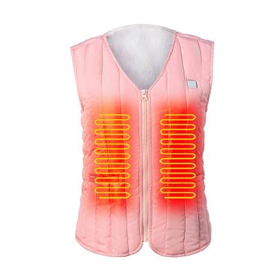 China QUICK DRY Pink Winter Coat Heating Vest Battery Heated Vest For Women for sale