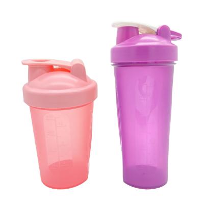 China Wholesale Viable Sports Gym Water Bottle Mixer Ball BPA Free Plastic Protein Powder Shaker With Screw Lid Custom Logo for sale