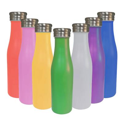 China PORTABLE Double Wall Vacuum Insulated Drinking Water Bottle Stainless Steel Milk Bottle With Lid, 450ml for sale