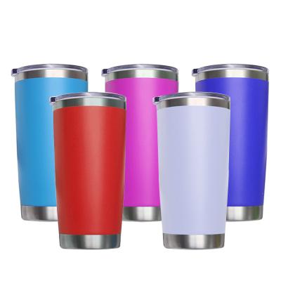 China PORTABLE Custom Logo 16oz Double Wall 18/8 Stainless Steel Vacuum Insulated Tumbler Travel Coffee Mug for sale