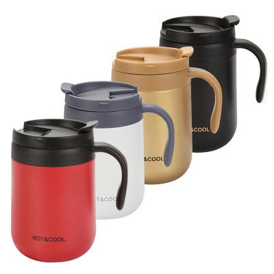 China Wholesale 12/17oz Vacuum Insulation Double Wall Stainless Steel PORTABLE Coffee Mug With Handle for sale