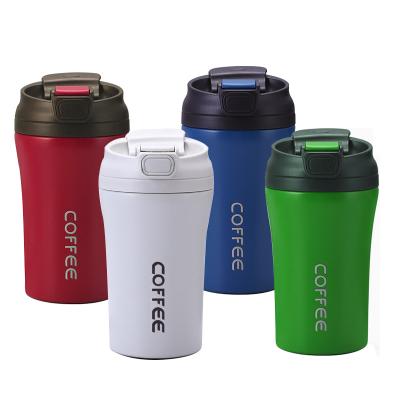 China 18/8 Stainless Steel PORTABLE Vacuum Coffee Mug With Bounce Lid And Silicone Straw Water Tumbler Tea Cup for sale