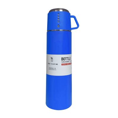 China 18/8 Stainless Steel PORTABLE Double Wall Insulated Vacuum Flask With Two Cups Custom Logo for sale