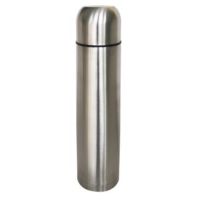 China Customized PORTABLE 1000ml Double Wall Stainless Steel Vacuum Flask Bullet Style 1L Water Bottle With Cap for sale