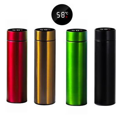 China 2022 New Product 18/8 Stainless Steel PORTABLE Vacuum Flask With Temperature LED Display Upright Water Cup for sale