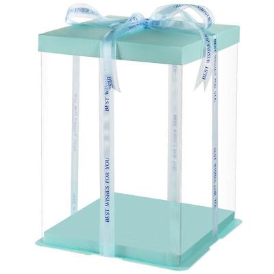 China High Quality Handmade Clear PVC and PET Plastic Gift Boxes with Clear Window Handle Plastic Packaging Boxes for sale