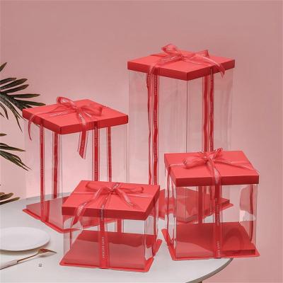 China Handmade Custom Square PET Transparent Cube Box Frosted Clear PVC Packaging Box Plastic Packaging Boxes for sale