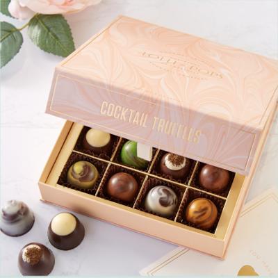 China Handmade Wholesale Custom Printed Luxury Handmade Chocolate Packaging Empty Paper Gift Box for sale