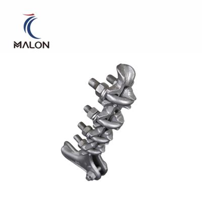 China malleable iron & Steel Material NLD-3 HDG Pole Tensile Line Clamps Bolt Type for sale