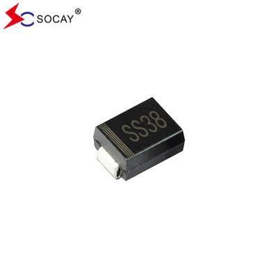 China Socay 3A Überspannungsstrom SS38B Schottky Barrier Rectifiers DO-214AA(SMB) Paket zu verkaufen