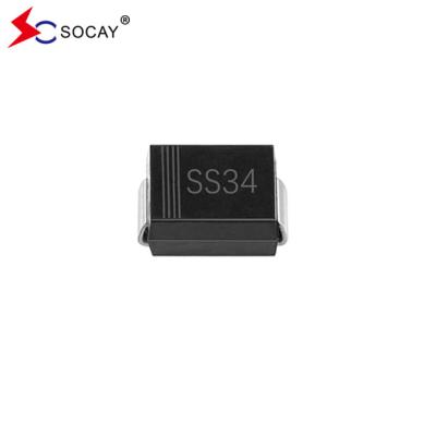 China Socay SS34B Rectifier Diode 80A Peak Forward Surge Current in DO-214AA SMB Package for sale