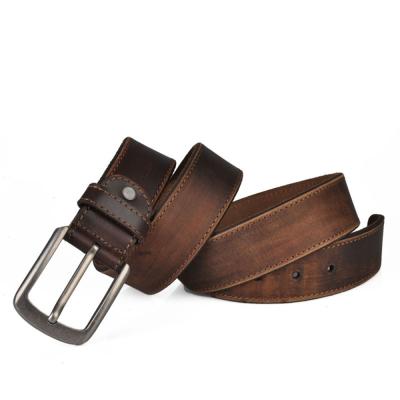 China Guangzhou Fashionable Manufacture Tan Leather Belts Silver Metal Vegetable Belt For Men for sale