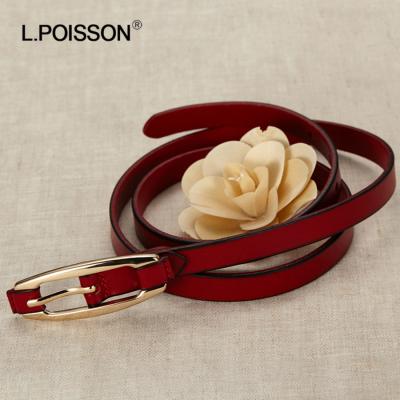 China Genuine Cowhide Leather Fashion New Women's Belt Top Grain Cowhide Leather Alloy Buckle Lady Belts From Guangzhou Supplier for sale