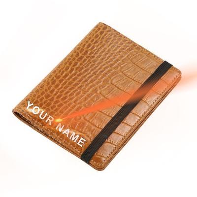 China Vintage Drop Shipping Alligator Pattern Cowhide Passport Holder Travel Accessories Credit Cards Case Leather Wallet for sale