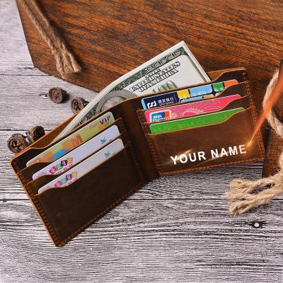 China Men's Mini Coin Purse Pocket Credit Card Holder Wallet Drop Shipping 100% Genuine Cowhide Leather Short Thin Women's Small for sale