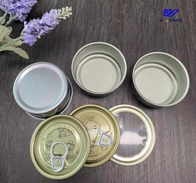 China Customized Round Tin Containers With Lids Food Grade Metal Tin Can For Pet Te koop