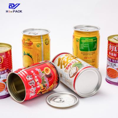 China Round Metal Tin Canisters Empty 330ml Tinplate Food Packaging Metal Tins For Drinks en venta