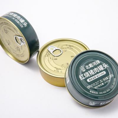 China Customizable Tuna Tin Box Round Food Tin Containers D99x27mm zu verkaufen