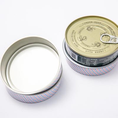 China Custom Empty Tuna Cans Gold 180ml Food Tin Packing SGS CE Approval zu verkaufen