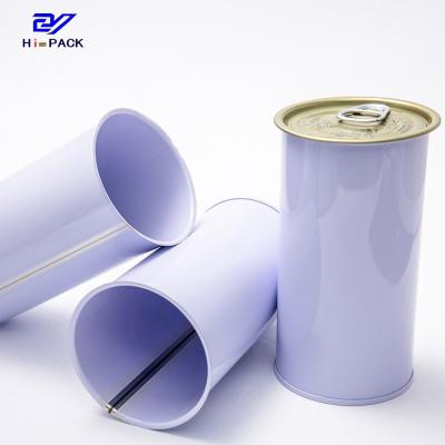 China Purple Powder Tin Can 700ml Tall Metal Tins Cans For Canning Food Te koop