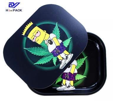 China Customized Weed Rectangle Tin Box With Lid Custom Weed Packaging Can for sale