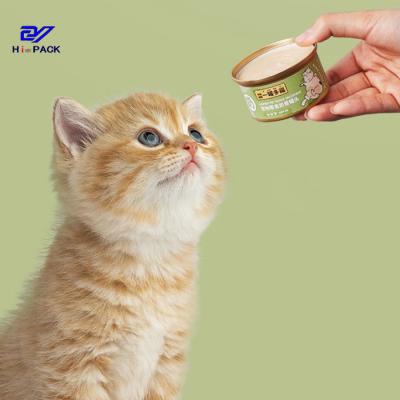 China D73x44mm Empty 85g Metal Round Tin Can 180ml For Oil Tuna Fish Wet Pet Food zu verkaufen