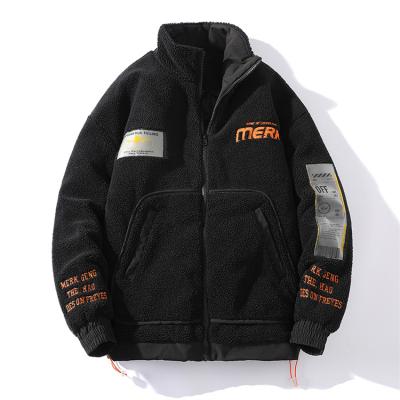 China QUICK DRY new product recommend casual 100% polyester fleece collar jacket with thick lambswool coat for young men for sale