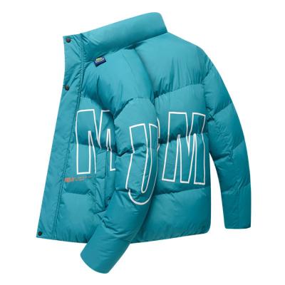 China New QUICK DRY loose large size men's seven bread suit color down jacket stand collar cotton-padded thickened cotton-padded jacket for sale