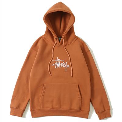 China New winter QUICK DRY casual alphabet embroidery hoodie for men with fleece and thick hip hop street sports hoodie for sale