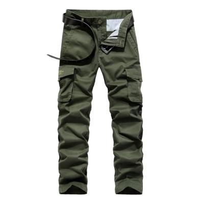 China 2021 new anti-wrinkle cargo pants men's youth leisure tube multi-pocket pants sports loose straight pants for sale