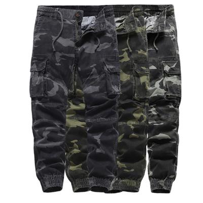 China 2021 spring and autumn leisure camouflage cotton multi-pocket fashion elastic work pants anti-static outdoor pants for sale