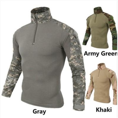 China Recommended Spring And Autumn Men Camouflage T-shirt Outdoor Military Hunting Tactical Clothing for sale