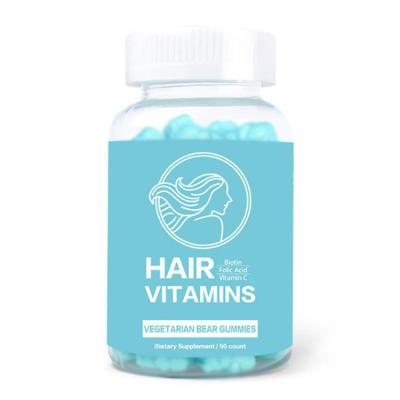 China Vegan Vegetarian Hair Growth Capsules Hair Gummy Nail Hair Products Nail Vitamins with Biotin, Vitamin B-12, D, A Folic Acid for sale